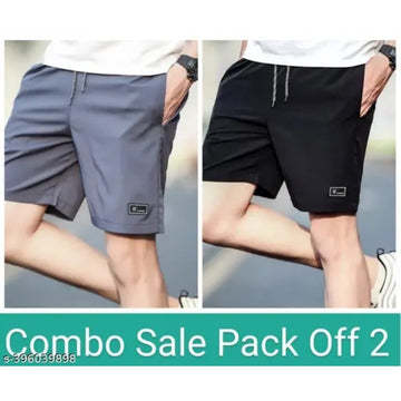 Pack of 2 Men's Premium Quick-Dry Sports Shorts