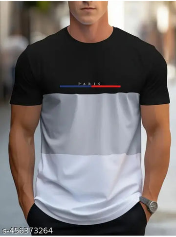 Urban Style Tri-Tone Slim Fit Tee