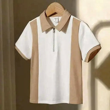 Urban Retro Color-Block Zipper Tee