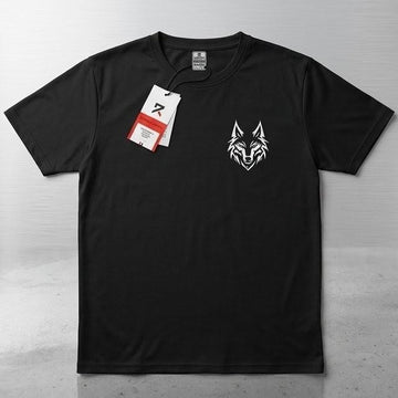 Minimalist Wolf Graphic Tee - Black